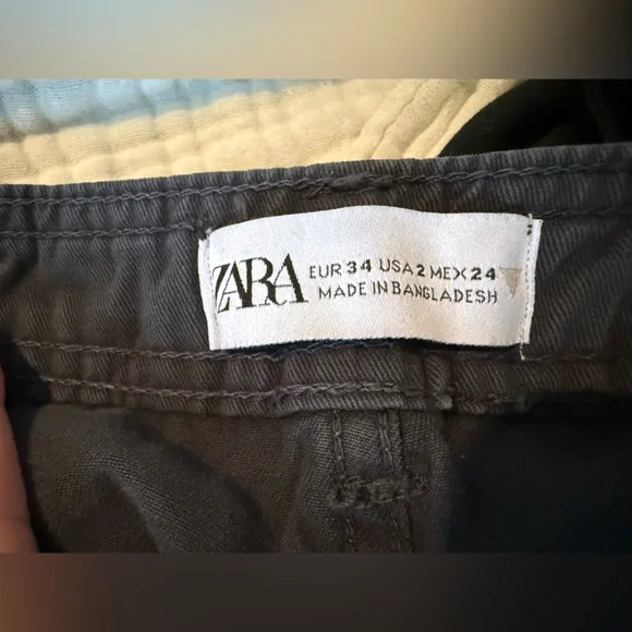 Zara Charcoal Cargo pants - Picture 3 of 3